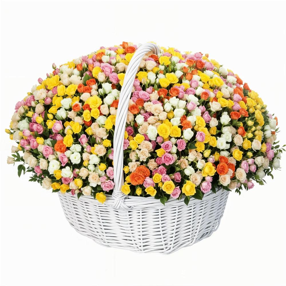 Премиум корзина Кустовых Роз в Самаре Премиум букет из: Розы в Самаре