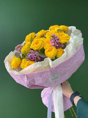 Букет Кустовые желтые розы в Самаре
