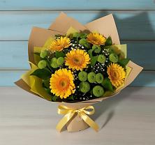Букет цветов из:  Герберы и Хризантемы в Самаре