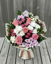 Букет цветов из:  Альстромерии, Гвоздики, Розы и Хризантемы #REPLACE_PRED# Самаре