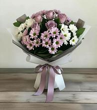 Букет цветов из:  Хризантемы и Розы #REPLACE_PRED# Самаре