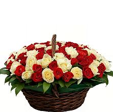 Корзина 101 роза #REPLACE_PRED# Самаре Премиум букет из: Розы #REPLACE_PRED# Самаре